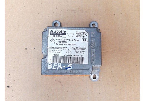 Блок управління Air Bag Peugeot/Citroen, Partner, Berlingo, 9653190880